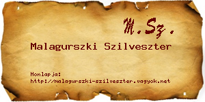 Malagurszki Szilveszter névjegykártya